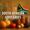South African groceries assortment including snacks, spices, sauces, and maize meal from Something From Home in New Zealand