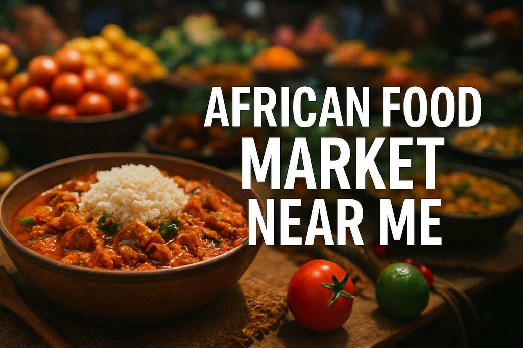 Bustling African food market with vibrant stalls and diverse fresh produce in 2026