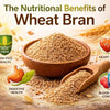 Wheat bran nutritional breakdown chart showing fiber, protein, and minerals content