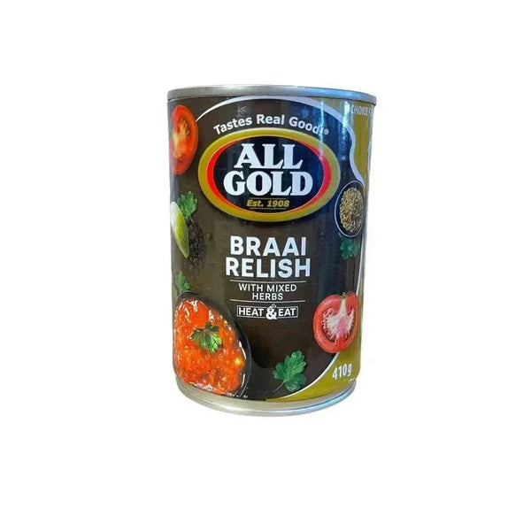 All Gold Braai Relish with Herbs 410g can