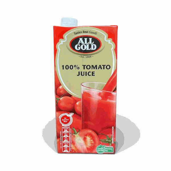All Gold Tomato Juice 1 litre carton with rich, preservative-free tomato juice from South Africa
