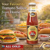 700ml bottle of All Gold Tomato Sauce, authentic South African ketchup, gluten-free and preservative-free