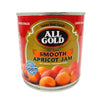 All Gold Smooth Apricot Jam 900g can with apricot fruit image, smooth texture, no added preservatives, easy to open lid, South African quality apricot jam