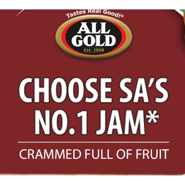All Gold Smooth Apricot Jam 450g jar with natural fruit sweetness and no artificial additives