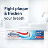 Aquafresh Fresh & Minty toothpaste with plaque and fresh breath message