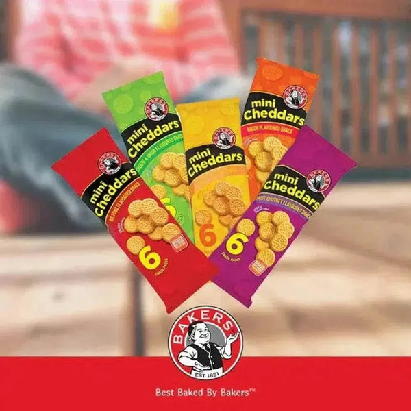Bakers Mini Cheddars cheese multipack 6 x 33g cheddar snacks