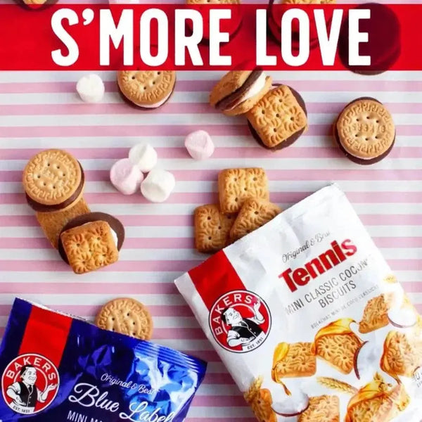 Bakers Tennis Mini Classic Coconut Biscuits 40g pack with crunchy texture and natural coconut flavor