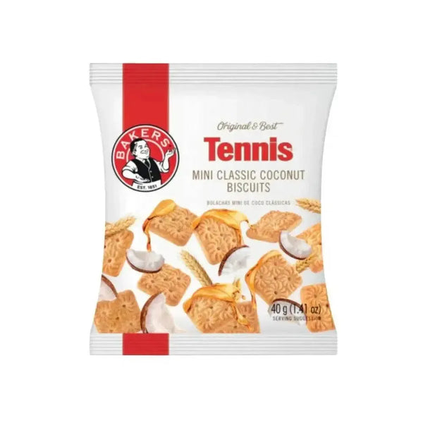 Bakers Tennis Mini Classic Coconut Biscuits 40g crunchy coconut snack pack