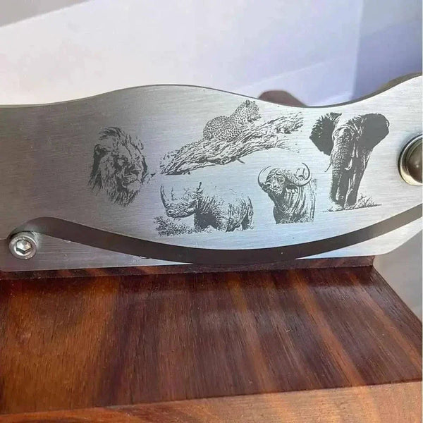Blacksmith Biltong Cutter made of solid Kiaat wood for precise biltong slicing, crafted in South Africa