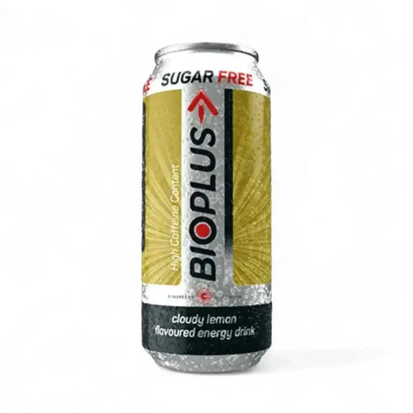 Bioplus Sugar-Free Cloudy Lemon Energy Drink 440ml Can, 6-Pack.