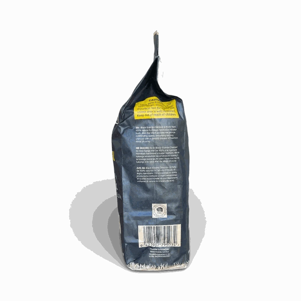 Black Granite Charcoal 4kg bag made from 100% natural hardwood for sustainable, long-lasting BBQ heat