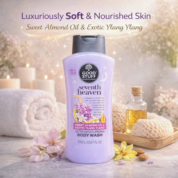 Good Stuff Seventh Heaven Ultra Moisturising Body Wash 700ml with Sweet Almond Oil and Ylang Ylang