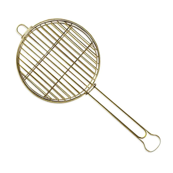 Round mild steel boerewors grid with 310mm diameter and secure 20mm edges for braai cooking.