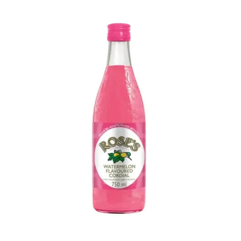 Brookes Roses Cordial 750ml bottle with watermelon flavor for refreshing drinks