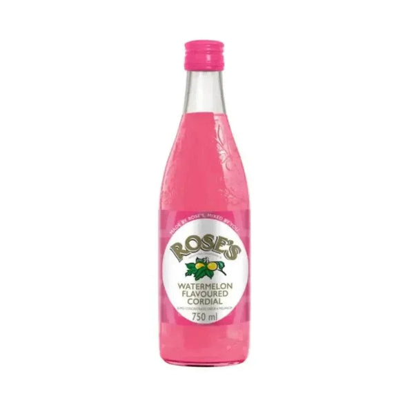Brookes Roses Cordial 750ml bottle with watermelon flavor for refreshing drinks