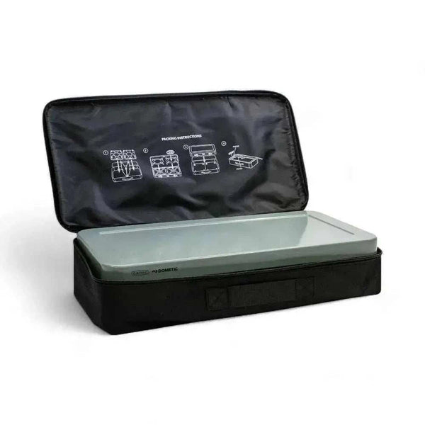 CADAC 2 Cook 3 Pro portable dual burner gas barbecue with flat and ribbed GreenGrill plates for versatile outdoor cooking