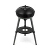 Portable CADAC Carri Chef 40 gas BBQ with dome lid, thermometer, quick-assemble legs, and carry bag for outdoor cooking.
