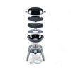 CADAC Safari CHEF 30 Cooker portable black outdoor gas stove with fold-away legs and interchangeable cooking surfaces