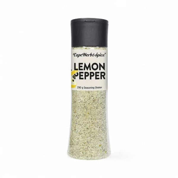 Cape Herb & Spice Lemon & Pepper Shaker 290g with zesty lemon and cracked black pepper seasoning