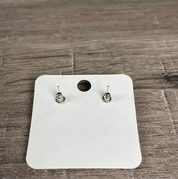 Stud Earrings - Circle Four Open Pink Proteas - Something From Home - South African Shop