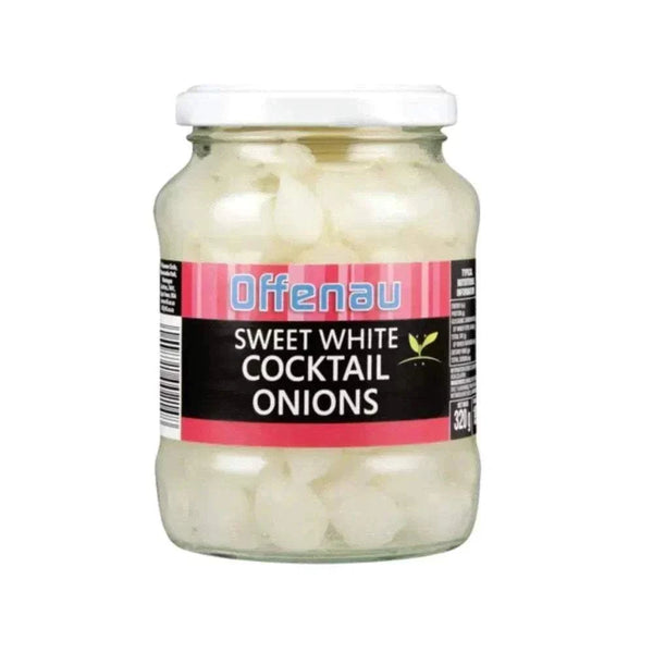 Offenau sweet white cocktail onions in 340g jar.