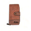 Cotton Road large PU leather wallet with embossed design, zip compartment, coin purse, and clip-open card holder, 19x10cm