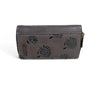 Cotton Road Large Wallet in grey PU leather with embossed proteas design and dual zip compartments