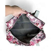 Cotton Road Travel Bag light pink with purple roses and adjustable strap