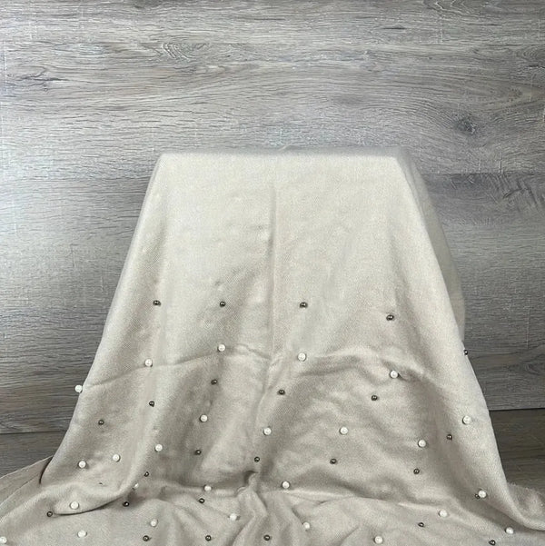 Winter Poncho - Beige with Pearls - Something From Home - South African Shop