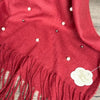 Winter Poncho - Red with Pearls - Something From Home - South African Shop