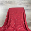Winter Poncho - Red with Pearls - Something From Home - South African Shop