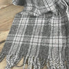 Cotton Road Winter Scarf grey white black patterned soft feel 68x180cm