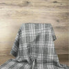 Cotton Road Winter Scarf in grey, white, and black patterned soft fabric