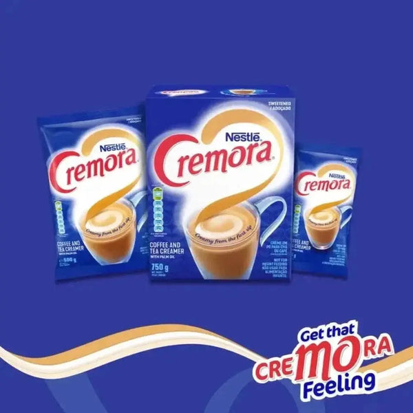 Cremora Coffee Creamer 750g pack with two 375g packets for creamy, low-fat coffee enhancement