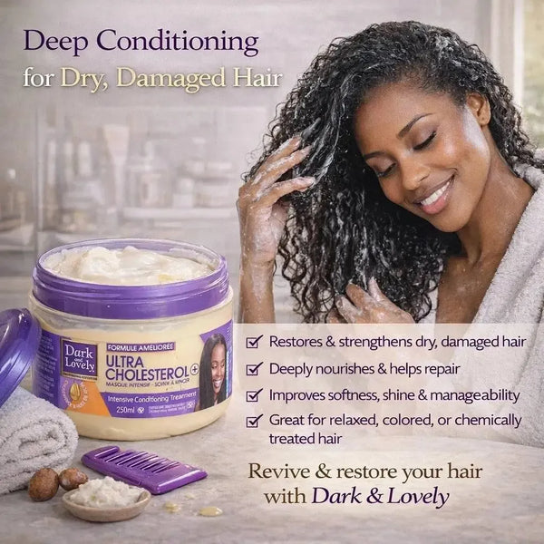 Dark & Lovely Ultra Cholesterol 250ml deep conditioning hair treatment for damaged hair