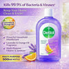Dettol Disinfectant Liquid 500ml bottle with lavender and orange oil scent killing 99.9% bacteria and viruses for home cleaning