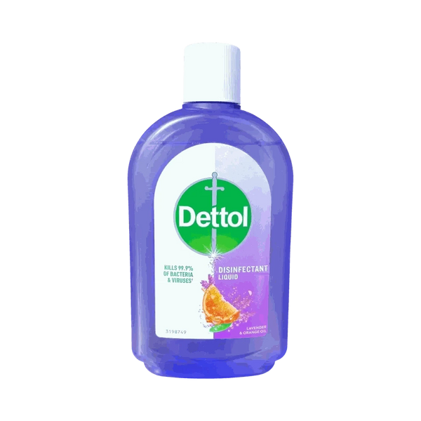 Dettol Disinfectant Liquid 500ml bottle with lavender and orange oil scent killing 99.9% bacteria and viruses for household cleaning