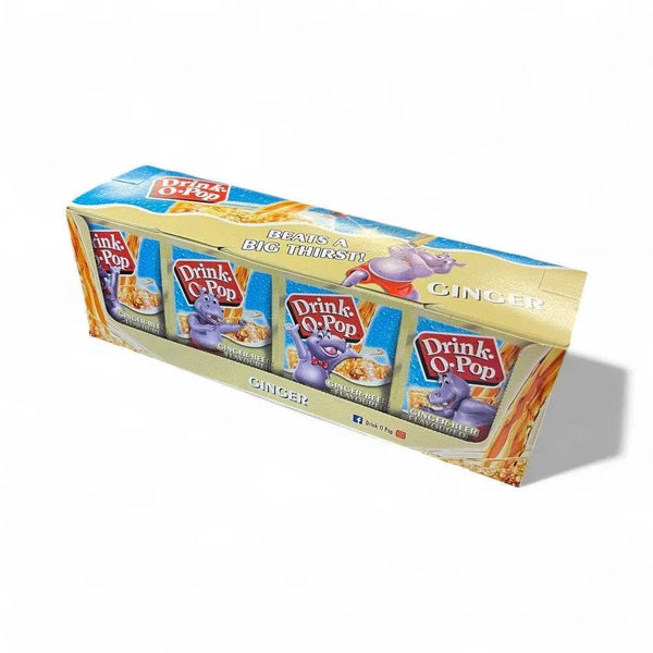 Drink-O-Pop Ginger 5g sachets pack of 72 with vibrant packaging design.