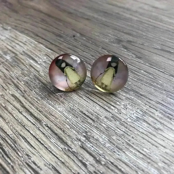 Various Girl Doll Earrings 15mm diameter sold in pairs