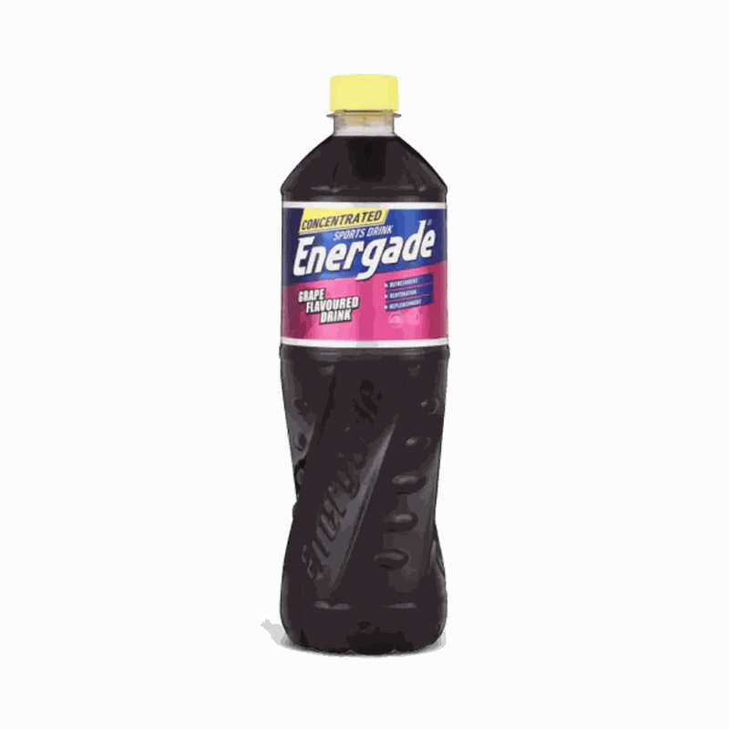 Energade Sports Drink Concentrate 750ml bottle grape flavor for hydration and electrolyte replacement