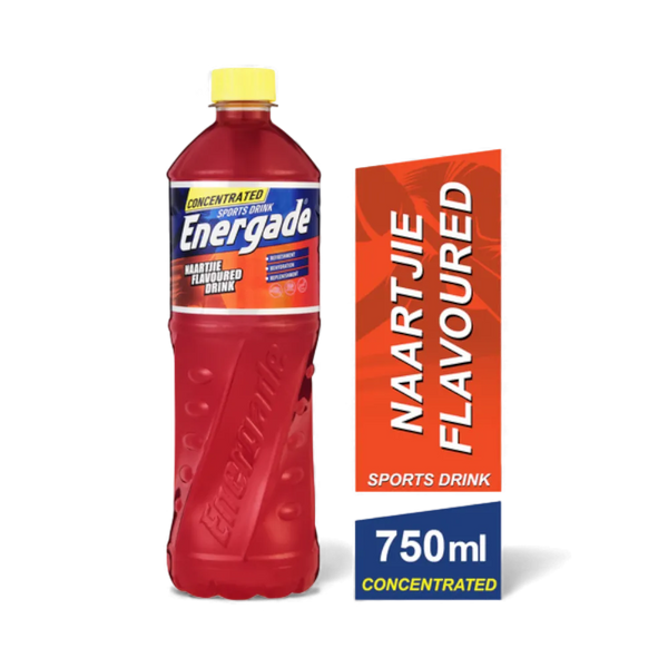 Energade Sports Drink Concentrate Naartjie 750ml bottle for hydration and electrolyte replenishment