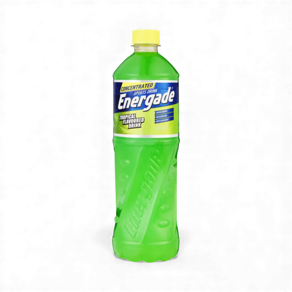 750ml bottle of Energade Sports Drink Concentrate Tropical flavor for hydration and electrolyte replenishment