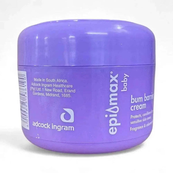 Epimax Baby Barrier Bum Cream Tub - 125g for sensitive skin protection.