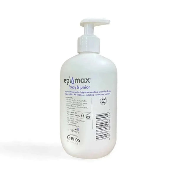 Epimax Baby & Junior Body Lotion Pump 450ml for sensitive skin.