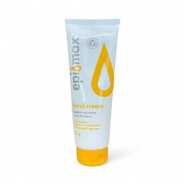 Epimax Hypo Allergenic Hand Cream Tube - 75g, suitable for sensitive skin.