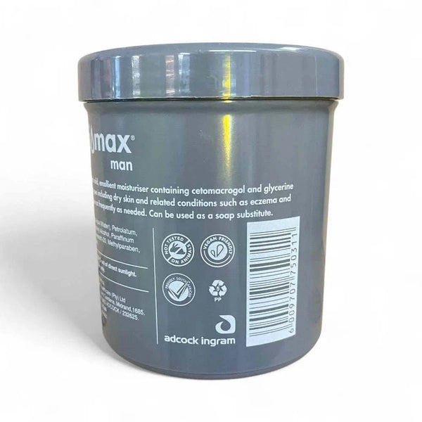 Epimax Man Body Cream Tub 400g for dry, sensitive male skin care.
