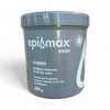 Epimax Man Body Cream 400g tub, fragrance-free moisturizer for dry, sensitive skin.