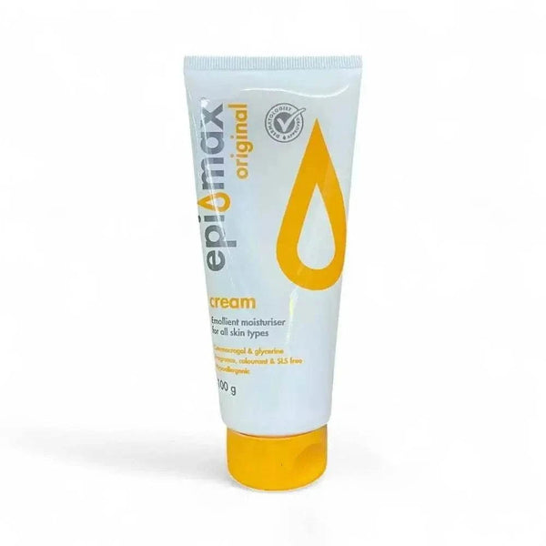 Epimax Original Body Cream Tube 100g - dermatologist-approved moisturizer for all skin types, fragrance-free.