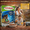Futurelife Cereal 500g high protein chocolate flavor box with nutrition facts and branding