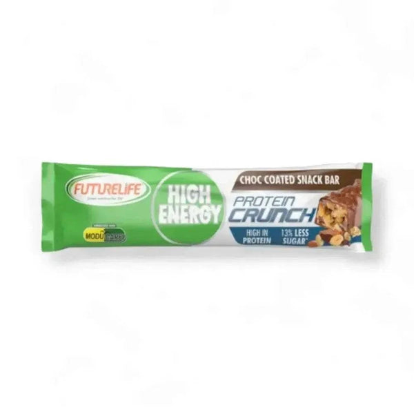 Futurelife Energy High Protein Chocolate Crunch bars pack high protein and ModuCare® immune support in a chocolate-coated 50g snack.